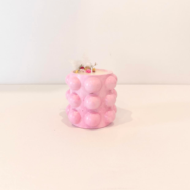 ✨ Bougie artisanale "Bulbeuse" en cire de soja – fleurs séchées & contenant fait main ✨