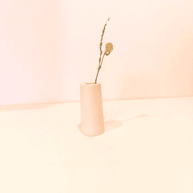 &quot;Solune&quot; Mini vase artisanal en gypse avec fleurs séchées – déco minimaliste
